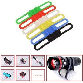 16 Suportes de Silicone  Lanterna Bike Bomba Farol Bicicleta