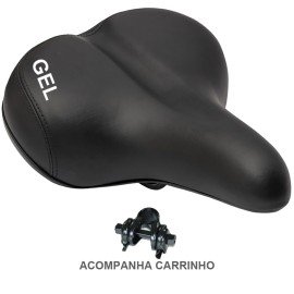 Selim Bike Gel Mola de Amortecimento Rebaixo Anatmico Preto